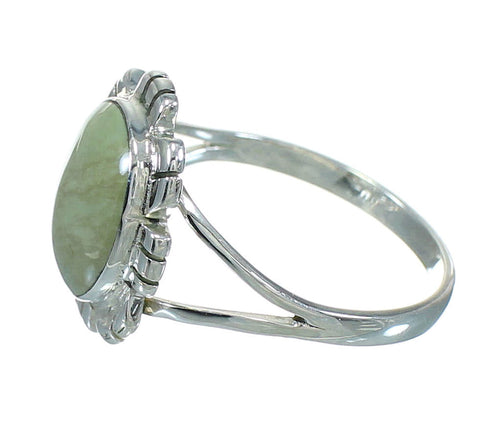 Turquoise Authentic Sterling Silver Ring Size 8-1/4 VX64100